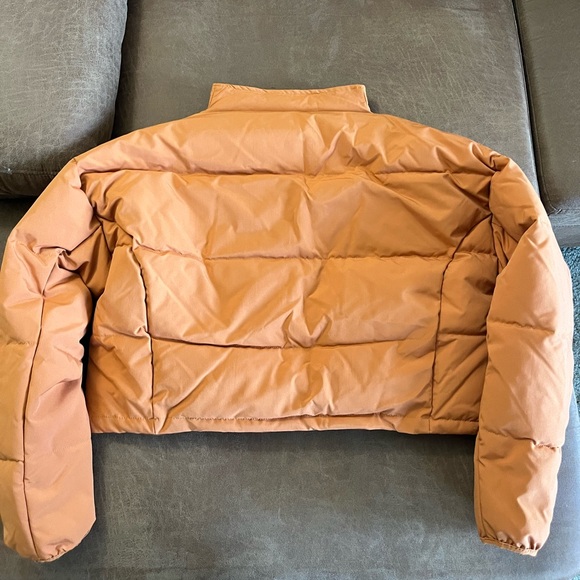 Body by Raven Tracy Orange Half Zip Puffer Jacket size Small - Picture 10 of 12